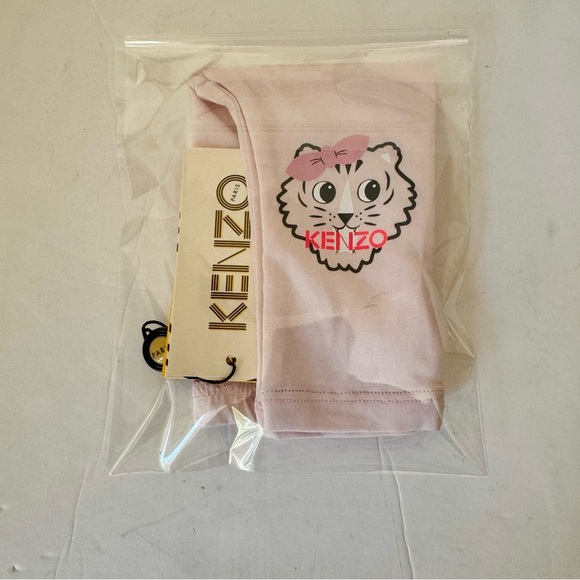 NWT KENZO Baby Girl Tiger Logo Leggings Light Pink Organic Cotton Size 3M - Picture 13 of 13